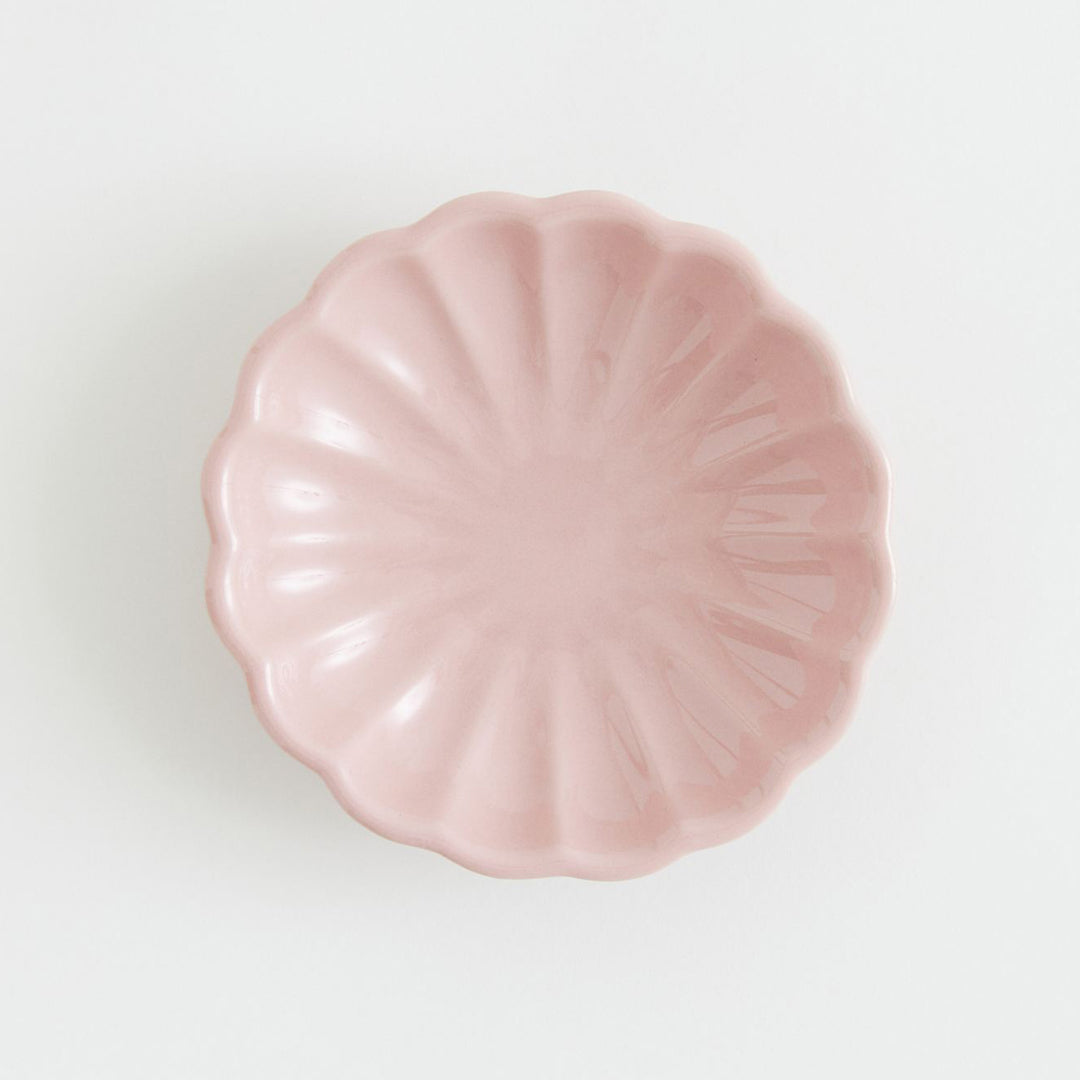 Small Pink Scallop Plate